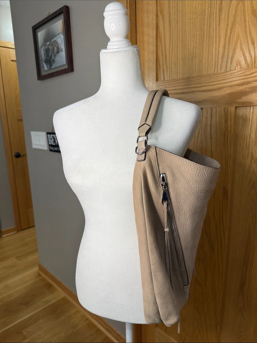 Rebecca Minkoff Blush Pebble Leather Hobo Bag